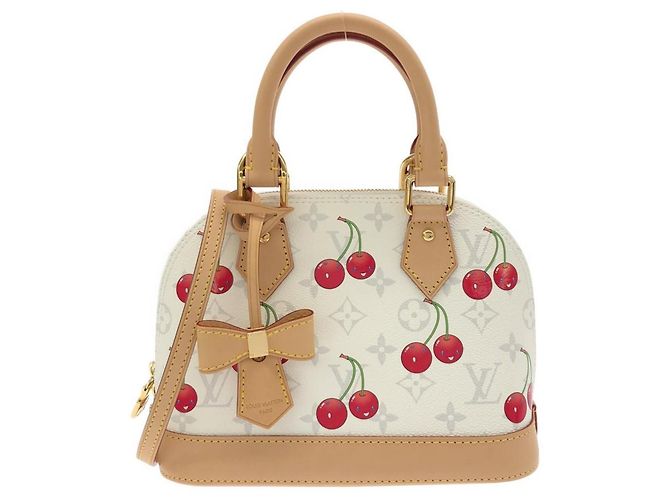 Borsa Louis Vuitton Monogram Cherry Alma BB Bianco
