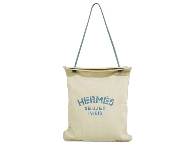 Hermès Hermes Aline Toile Chevron Schultertasche Blau