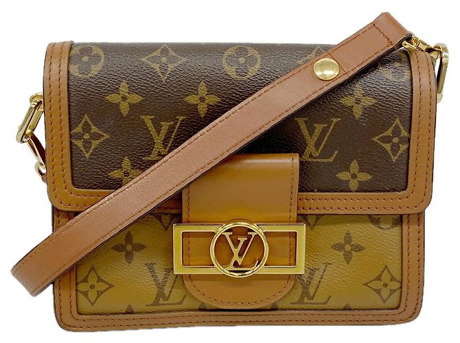 Borsa a tracolla MINI Louis Vuitton Monogram Reverse Dauphine Marrone