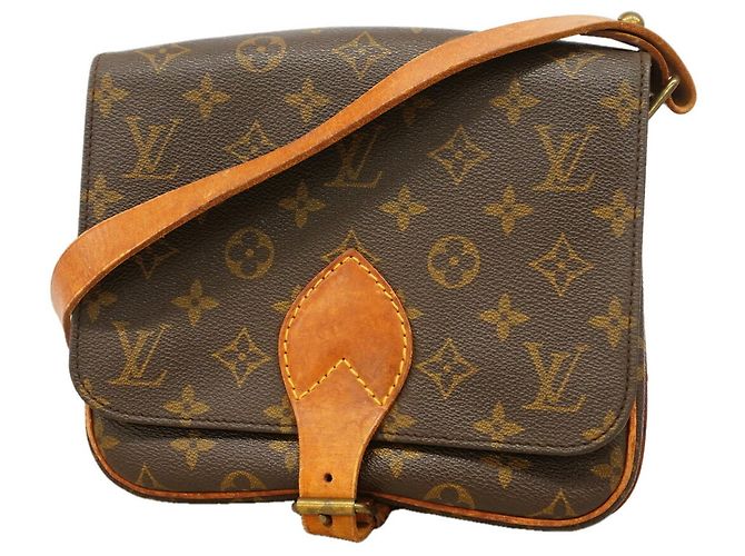 Borsa a tracolla Louis Vuitton Monogram Cartouchiere MM Marrone