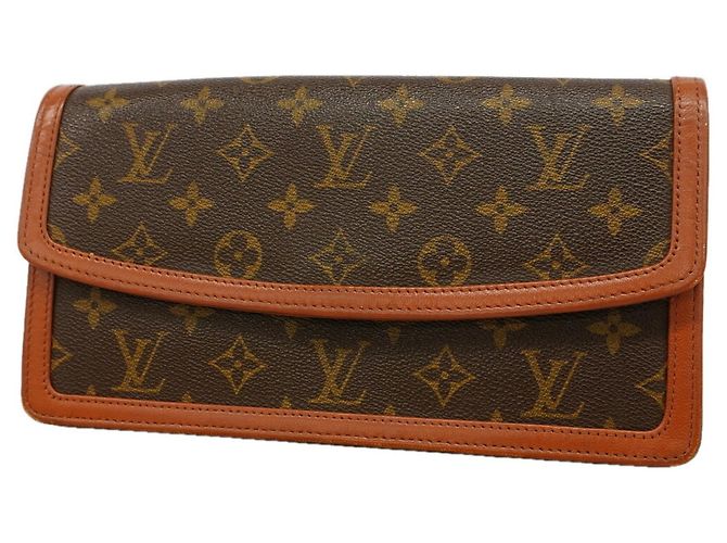 Louis Vuitton Monogram Pochette Dam PM Clutch Bag Brown