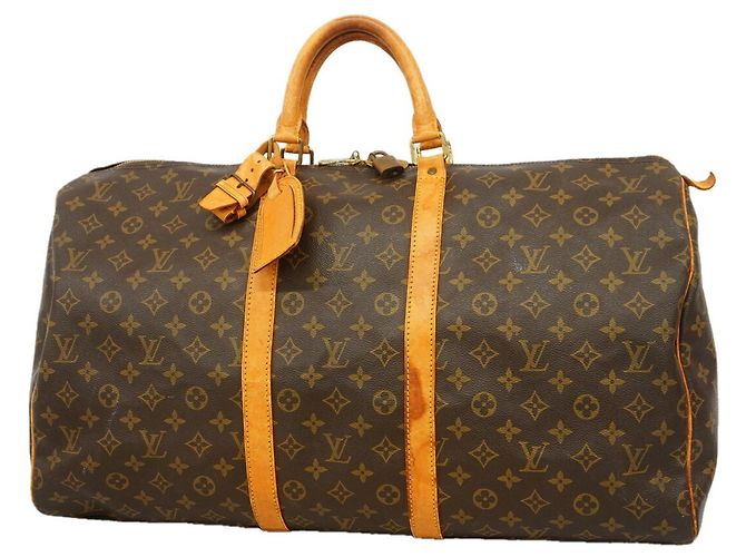 Louis Vuitton Boston Monogram Keepall 55 Marrom