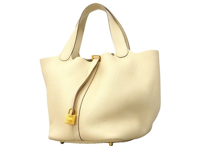 Hermès Bolsa Hermes Picotin Lock MM Branco