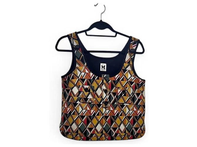 Top sin mangas M Missoni de seda estampado geométrico Multicolor