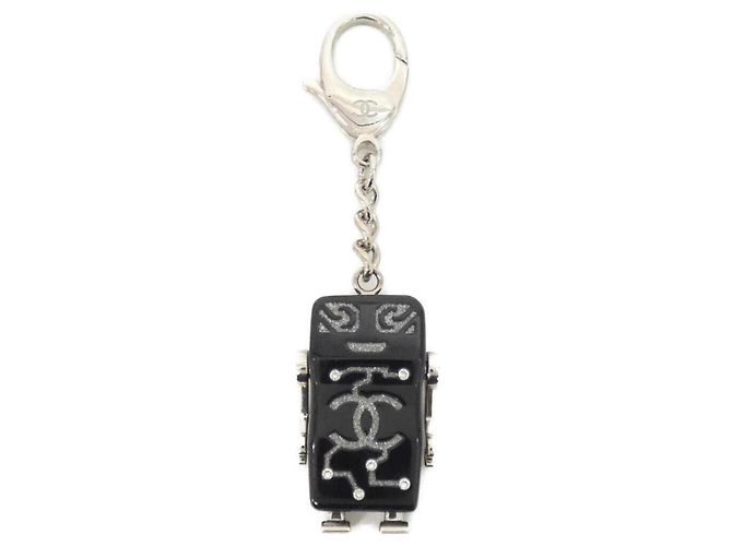 Portachiavi Chanel 96622 Nero Argento