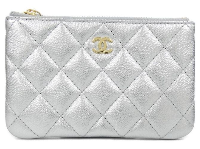 Chanel Timeless Classic Line AP4020 Handtasche Pouch Silber