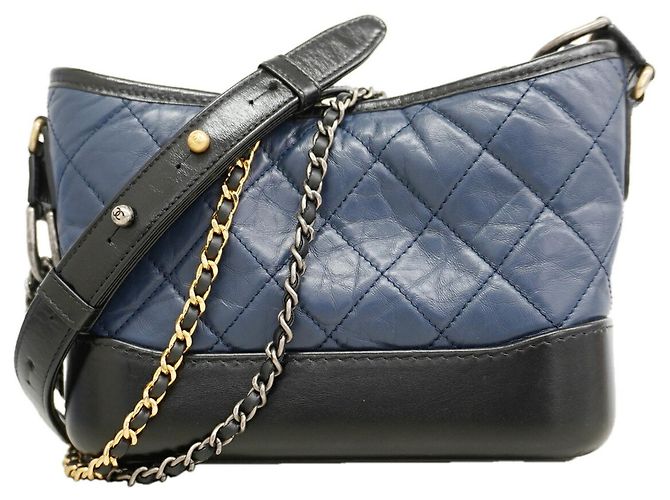 Sac à épaule Chanel Gabrielle Noir Bleu Marine