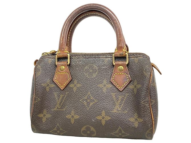 Bolsa de mão Louis Vuitton Monogram Mini Speedy M41534 Marrom