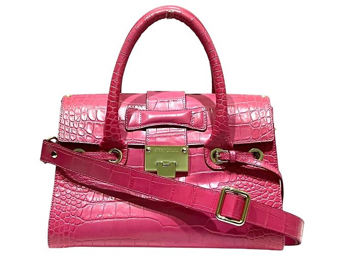 Sac à main en cuir Rosalie Jimmy Choo Rose