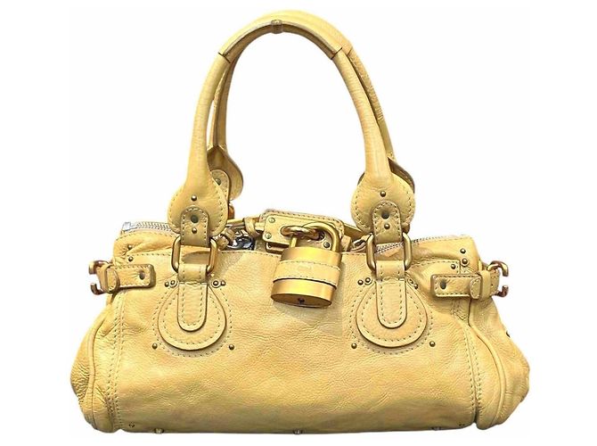 Chloé Paddington Lederhandtasche Beige