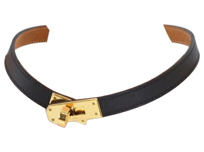 Hermès Hermes Mini Kelly Choker Nero D'oro