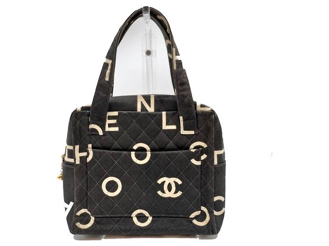 Mini borsa tote Chanel Nero Bianco