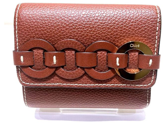 Cartera Chloé Daryl Tri-fold Castaño
