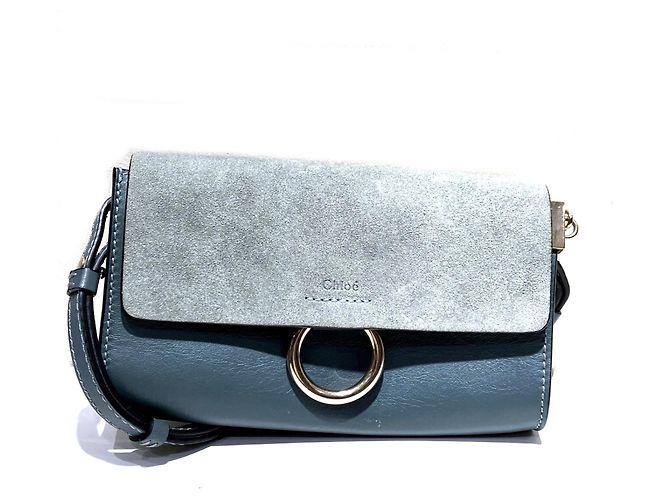 Borsa a tracolla con patta Chloé Blu