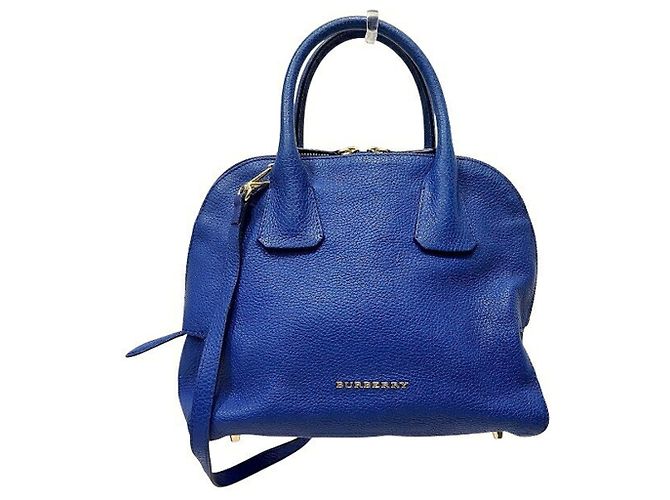 Bolso 2-Way de piel azul Burberry