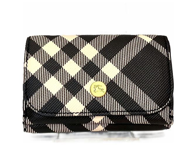 Burberry Leather Tri-Fold Wallet Black