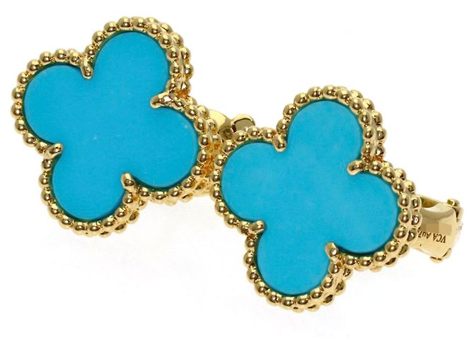 Orecchini Van Cleef & Arpels Vintage Alhambra Turquoise