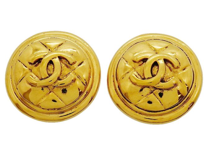 Orecchini a clip Chanel placcati oro D'oro