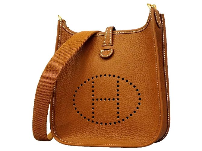 Hermès Bolsa de Ombro Hermes Evelyne TPM Dourado