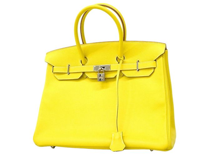 Hermès Borsa Hermes Birkin 35 Candy D'oro Grigio