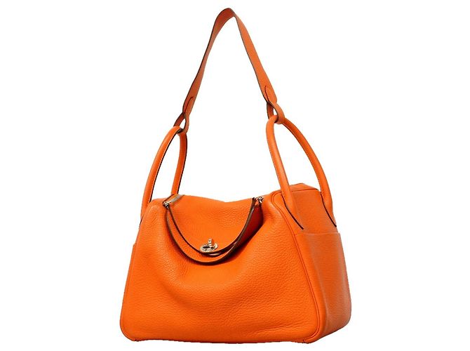 Hermès Bolsa Hermes Lindy 30 Laranja