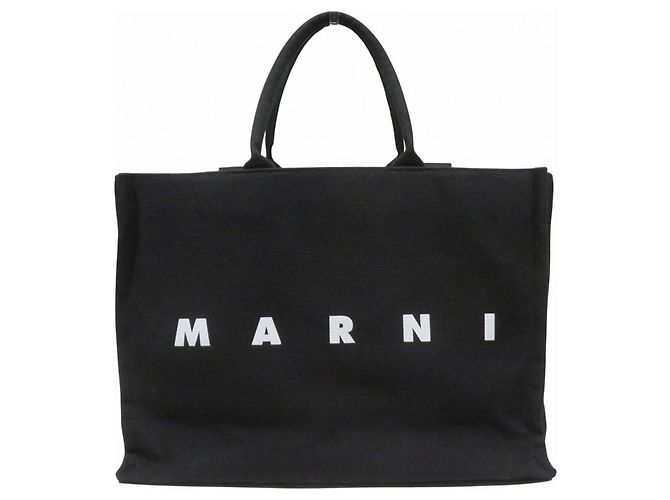 Bolso Tote Marni de algodón negro