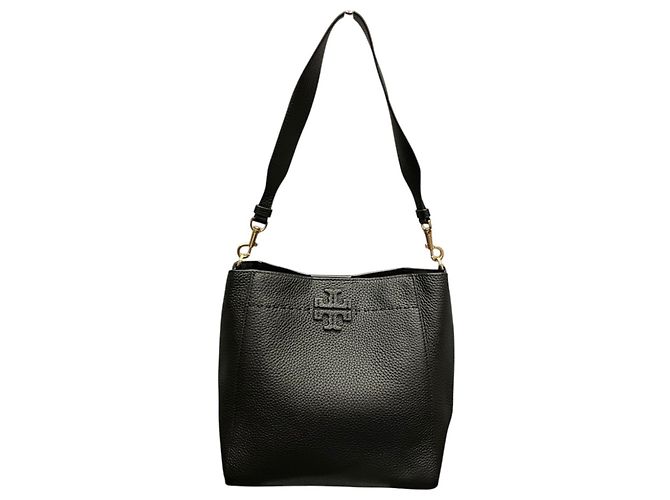 Tory Burch MacGraw Medium Bucket Bag Noir