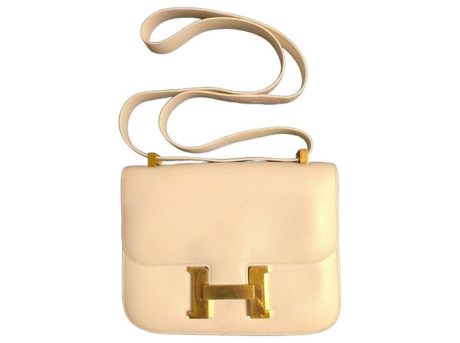 Bolsa Hermès Constance 23 em couro branco