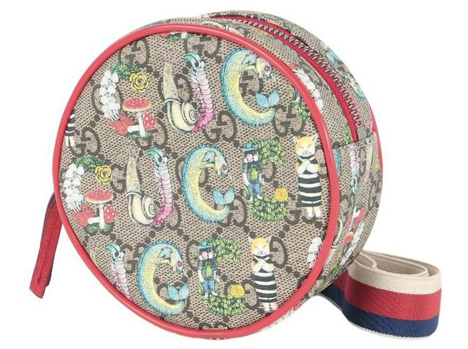 Gucci Higuchi Yuko GG Mini Gürteltasche für Kinder Rot Mehrfarben Beige
