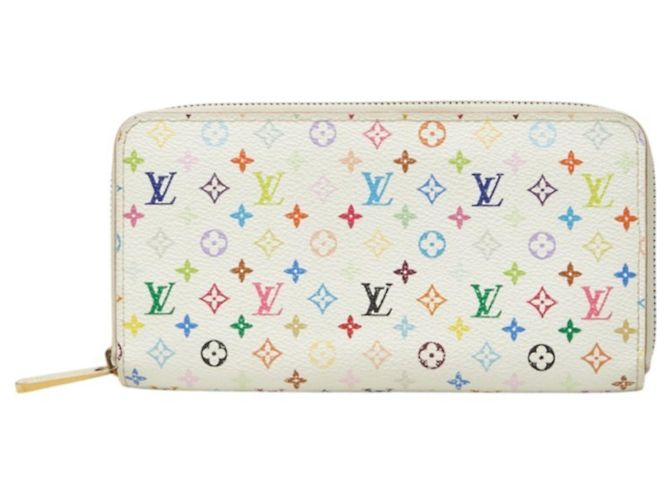Portafoglio Zippy Louis Vuitton Monogram Multicolor Bianco Multicolore