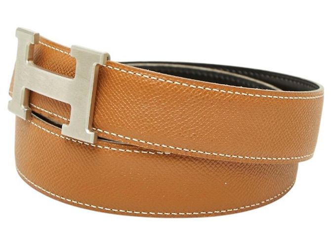 Hermès Hermes Constance Reversible H-Belt Brown Black