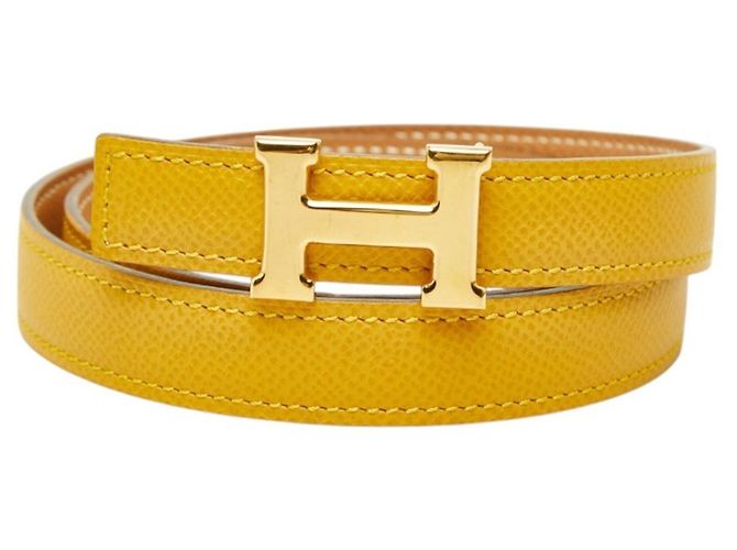 Hermès Hermes Constance H-Belt Brown Yellow