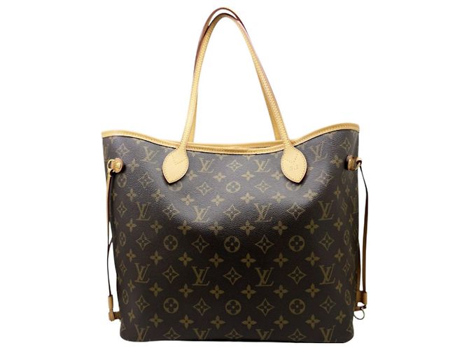 Sac Cabas Louis Vuitton Monogram Neverfull MM Marron
