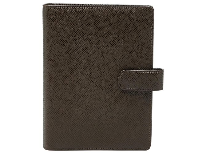 Louis Vuitton Taiga Agenda MM System Planner Brown