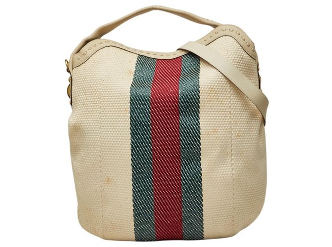 Sac cabas Gucci Sherry Line Écru