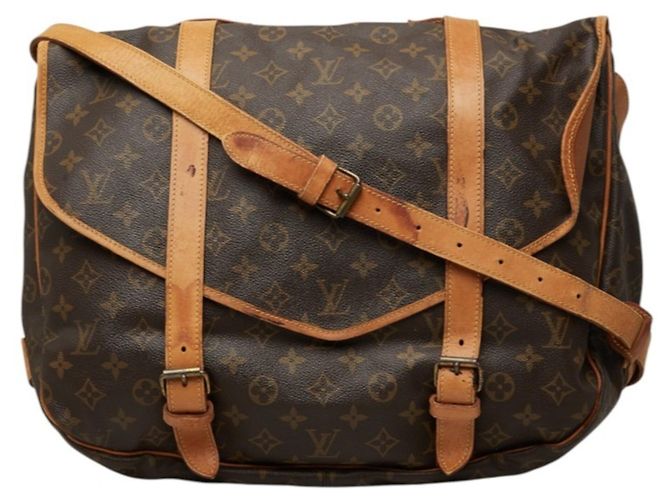 Bolsa Tiracolo Louis Vuitton Monogram Saumur 35 Marrom