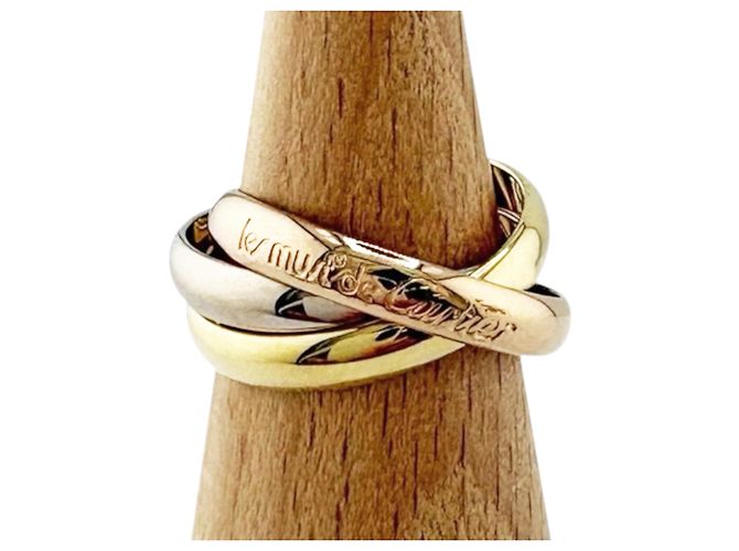 Anello Cartier Trinity in oro bianco rosa e giallo Argento D'oro