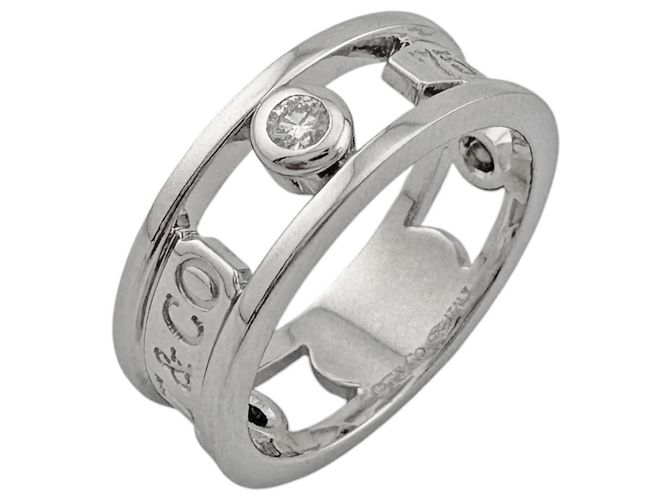 Autre Marque Tiffany & Co. 1837 Element Ring aus 18K Weißgold Silber