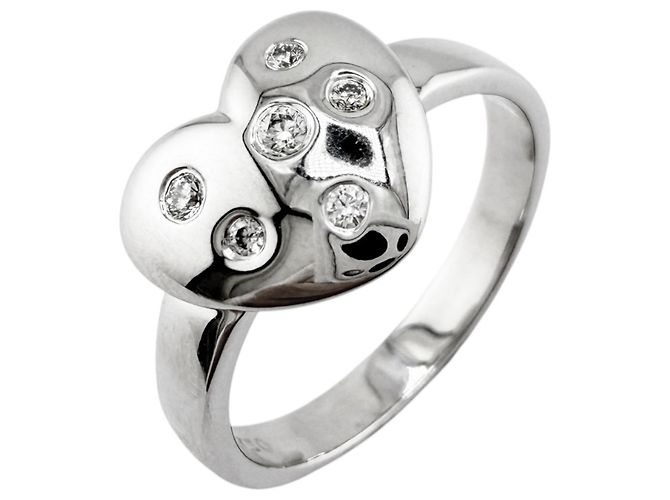 Autre Marque Anello Tiffany & Co. Dots Heart Argento