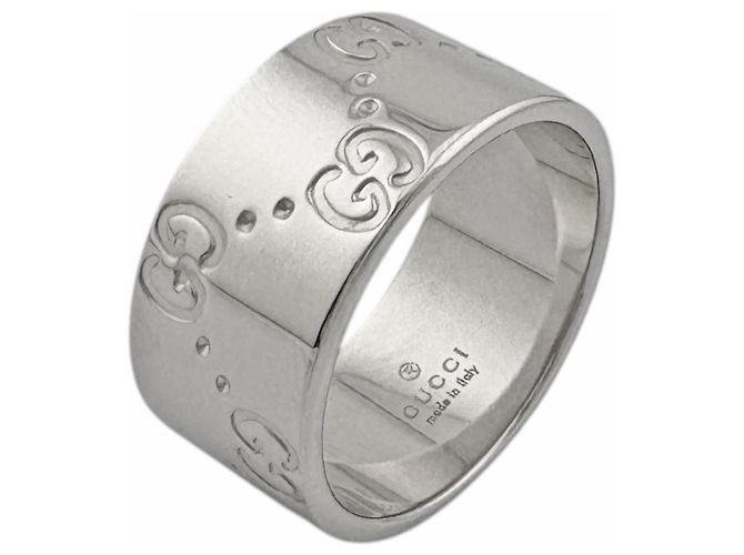 Gucci Icon breiter Ring aus 18K Weißgold Silber