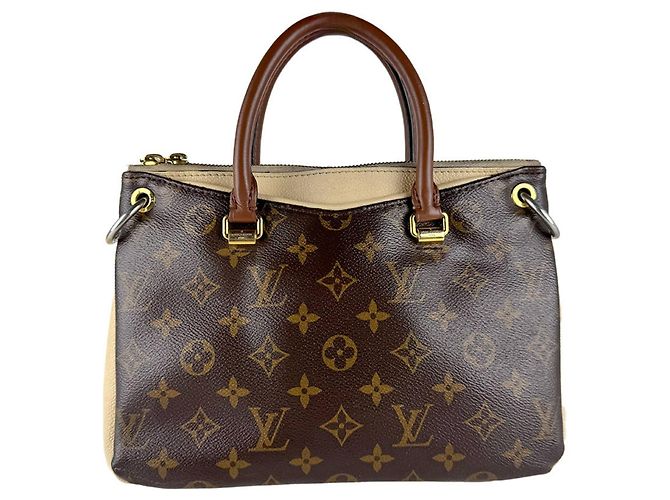 Sac à main Louis Vuitton Monogram Pallas BB Marron Beige Monogramme