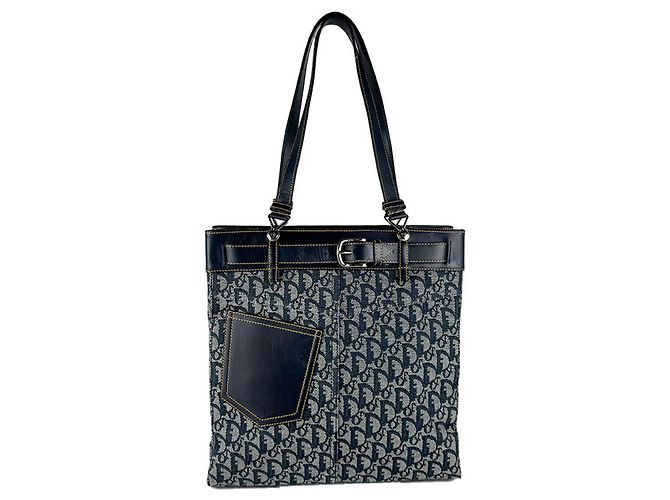 Borsa Tote/Spalla Christian Dior Navy Blu navy