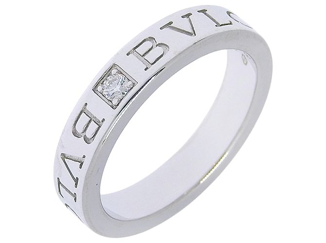 Bulgari Bague alliance Bvlgari en or blanc avec diamants