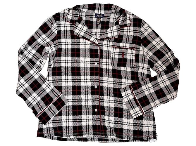 Camisón a cuadros Polo Ralph Lauren Negro Blanco Roja
