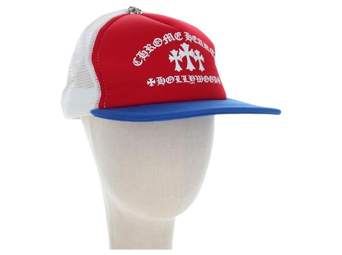 Chrome Hearts Cap Polyester Mesh Red Auth mr2896SM