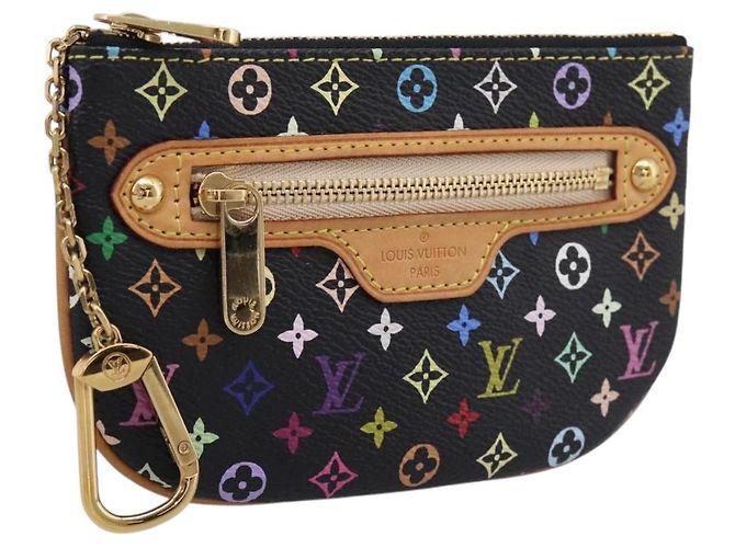 LOUIS VUITTON Monogram Multicolor Pochette MM Purse Black M60031 LV Auth 202597V