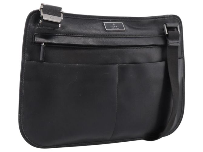Borsa a Tracolla GUCCI Pelle Nero Argento 001 3364 Auth 202668