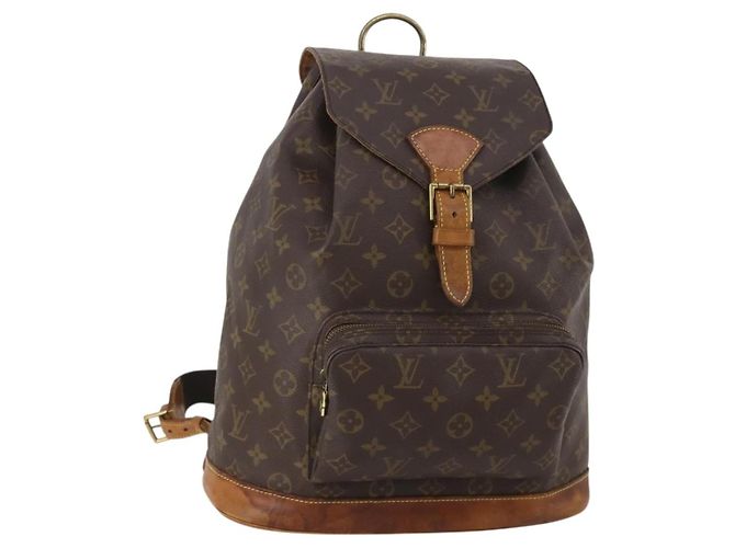 LOUIS VUITTON Monogram Montsouris GM Backpack M51135 LV Auth 198914