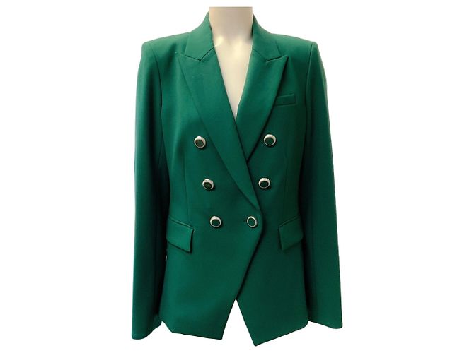 Veronica Beard Green Miller Dickey Jacke Grün