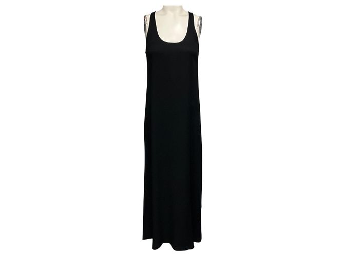 Totême Toteme Black Sable Kleid mit Rundhalsausschnitt Schwarz